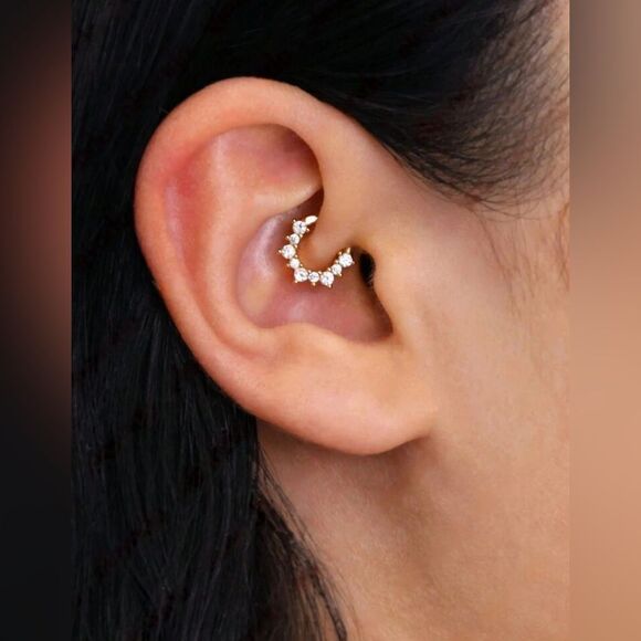 diamond cuff earrings A791 - Picture 1 of 6